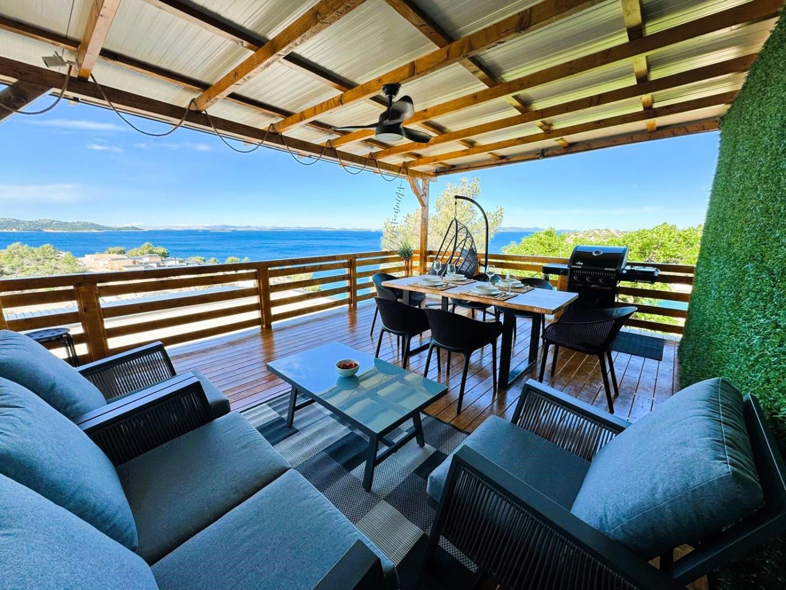 D-View Premium Mobile Home - Panoramic Seaview - 150 M From Beach, Free Parking Драге Экстерьер фото